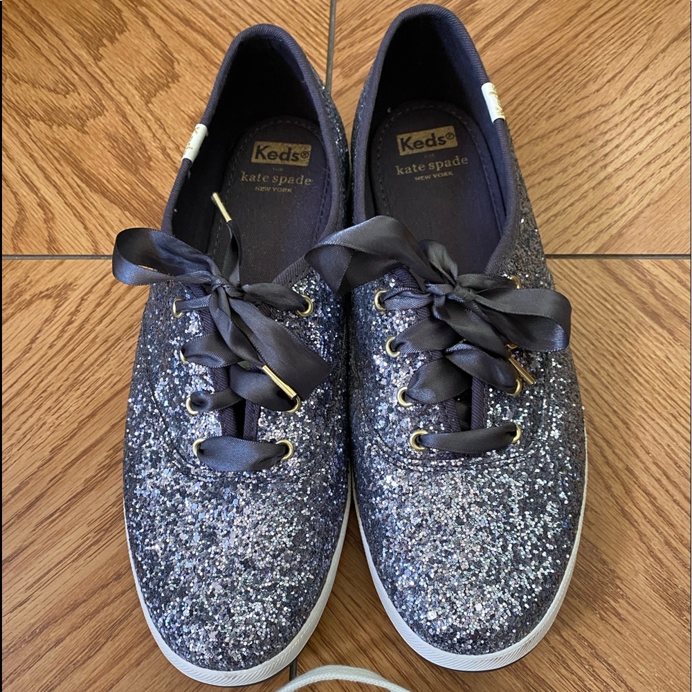 Kate Spade NY Silver Glitter Keds